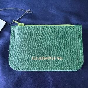 Glad & Young Green Leather Pouch/Change Wallet.